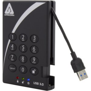 Apricorn A25-3PL256-S8000 8tb Ssd, Aegis Padlock Usb 3.0, 256b