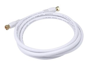 Monoprice 4058 Rg6 Coax Cable With F Type 6ft - White