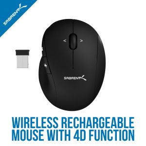 Sabrent MS-WRCH Rechargeable Ergonomic 2.4ghz