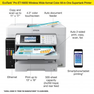 Epson C11CH71201 Ecotank Pro Et-16650 Wireless All-in-one Printer