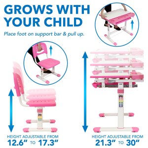 Relaunch MI-10213 Kids Desk And Chair Set Pink