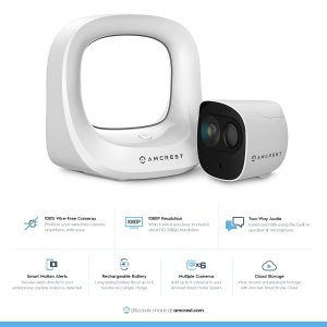 Amcrest AB2WFSET-2PP 2mp Smart Home Battery Camera System