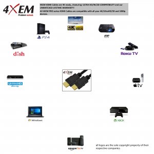 4xem 4XHDMI4K2KPRO15 15ft 5m High Speed Hdmi 1.4 Pro