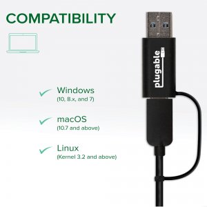 Plugable USBC-E2500 Plugable 2.5g Usb C And Usb To Ethernet