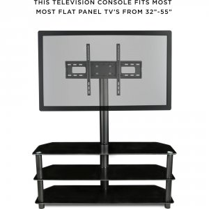 Relaunch MI-863 Mount-it Tv Stand With Glass Shelves