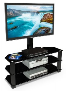 Relaunch MI-863 Mount-it Tv Stand With Glass Shelves