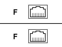 Black FM592 Cat5e Keystone Couplers, Straight-pinned