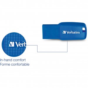 Verbatim 70880 128gb Ergo Usb 3.0 Flash Drive - Blue - The  Ergo Usb D