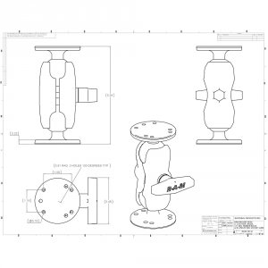 Ram RAM-101U-B Ram Mount With Dual 2.5