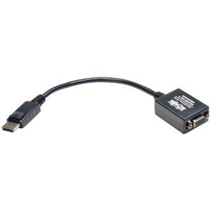 Tripp P134-06N-VGA 6in Displayport To Vga Adapter Active Converter Dp 