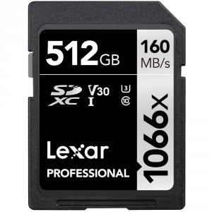 Lexar LSD1066512G-BNNNU Professional Sdxc Memory Card, 1066x 512gb, Cl