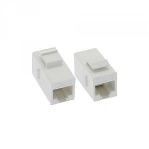 Unc C5E-CPLR-WHT Cat5e Rj45 Keystone In-line Coupler, Wht