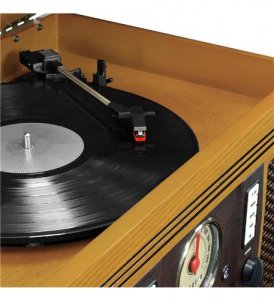 Innovative INN-VTA-750B-OAK 8-in-1 Bluetooth Turntable Oak