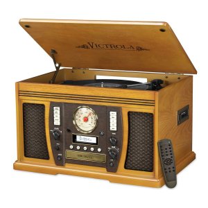 Innovative INN-VTA-750B-OAK 8-in-1 Bluetooth Turntable Oak