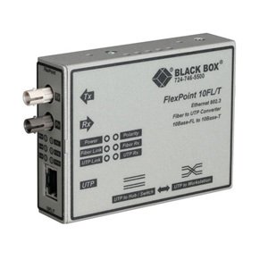 Black LMC212A-SM-R3 Flexpoint Modular Media Converter, 10bas