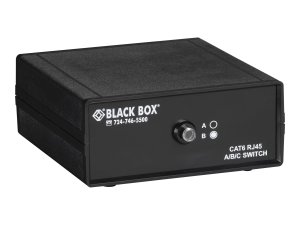 Black SW1030A 2-to-1 Cat6 10-gbe Manual Switch (abc)