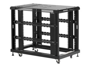 Black RM2400A Select Server Cabinet, 15u With Mesh Doo