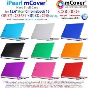 Ipearl MCOVERHP450G3PUP Purple  Mcover Hard Shell Case For 15.6 Inch H