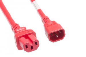 Unc PWCD-C14C15-15A-06F-RED Power Cord C14 To C15 15amp Red, 6ft