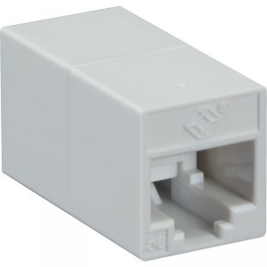 Black FM506-R2 Cat5e Coupler, Straight-pinned, Unshield