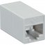 Black FM506-R2 Cat5e Coupler, Straight-pinned, Unshield