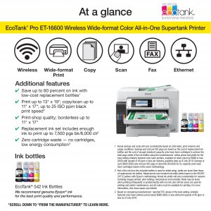 Epson C11CH72201 Ecotank Pro Et-16600 All-in-one Printer