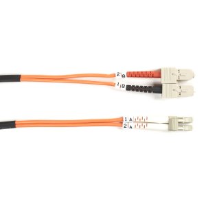 Black FO625-002M-SCLC Fiber Patch Cable 2m Mm 62.5 Sc To Lc