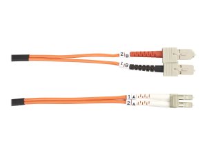 Black FO625-002M-SCLC Fiber Patch Cable 2m Mm 62.5 Sc To Lc