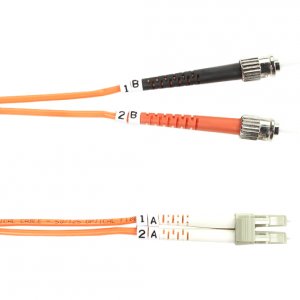 Black FO50-010M-STLC Fiber Patch Cable 10m Mm 50 St To Lc