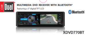 Dual XDVD770BT 3 Single Din Dvd Receiver; Btamfmfront Usb  Aux Backup 