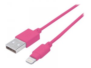 Manhattan 394222 3 Ft Lightning Cable Pink