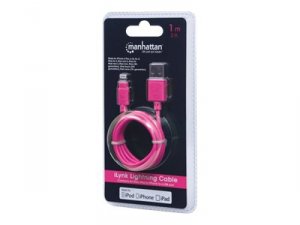 Manhattan 394222 3 Ft Lightning Cable Pink