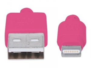 Manhattan 394222 3 Ft Lightning Cable Pink