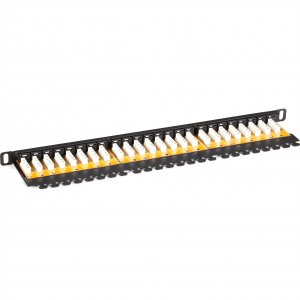 Black JPM5E24A-HU Spacegain Cat5e Half U Patch Panel, 24 P