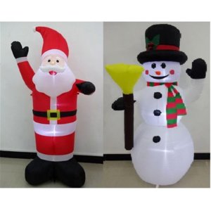 Gardman L53ENB101350C Gt 6'h Blowup Santa  Snowman