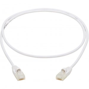 Tripp N261AB-S03-WH Cat6a Cable Antibacterial Slim Mm 3ft