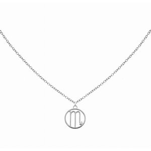 Rael N1047-SS Scorpio Zodiac Symbol Necklace