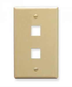 Cablesys ICC-IC107LF2IV Face Plate  Oversized  2-port  Ivory