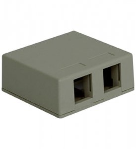 Cablesys ICC-SURFACE-2GR Ic107sb2gy Surface Box 2pt Gray