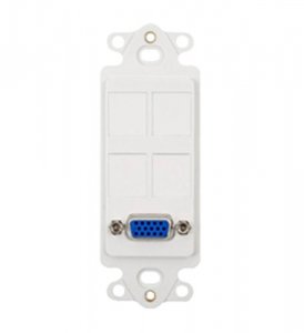 Cablesys ICC-IC107DR4WH Insert- Decorex- 4 Port- Rgbvga- White