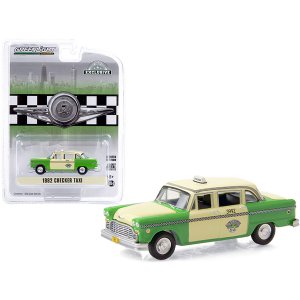 Greenlight 30208 1982 Checker Taxi Green And Yellow Checker Taxi Affl 