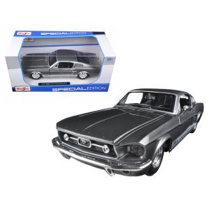 Maisto 31260GRY 1967 Ford Mustang Gt Grey 124 Diecast Model Car By