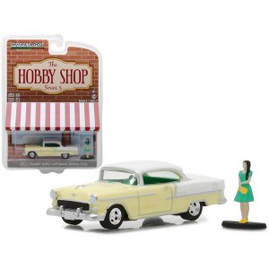 Greenlight 97030B 1955 Chevrolet Bel Air Yellow With Woman In Dress Th