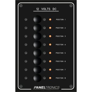 Paneltronics 9972208B Standard Panel - Dc 8 Position Circuit Breaker W