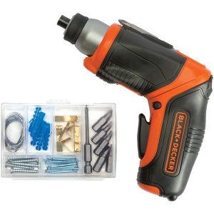 Black BDCS40BI Black  Decker 4-volt Lithium Pivot Screwdriver Bdk