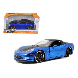 Jada 96804bl 2006 Chevrolet Corvette Z06 Blue 124 Diecast Model Car By