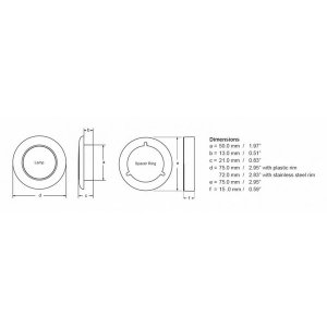 Hella 980500541 Slim Line Led 'enhanced Brightness' Round Courtesy Lam