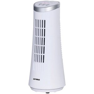 Optimus F-7345WH 12quot; Desktop Ultraslim Oscillating Tower Fan (whit