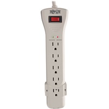 Tripp TRP SUPER7TEL15 Surge Protector Power Strip 120v 7 Outlet Rj11 1