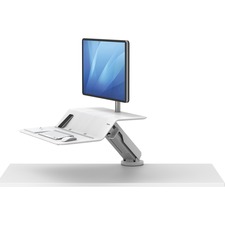 Fellowes FEL 8081701 Lotustrade; Rt Sit-stand Workstation White Single